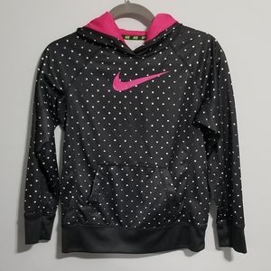 Nike Pull Over Hoodie Pink Black Youth Lar…